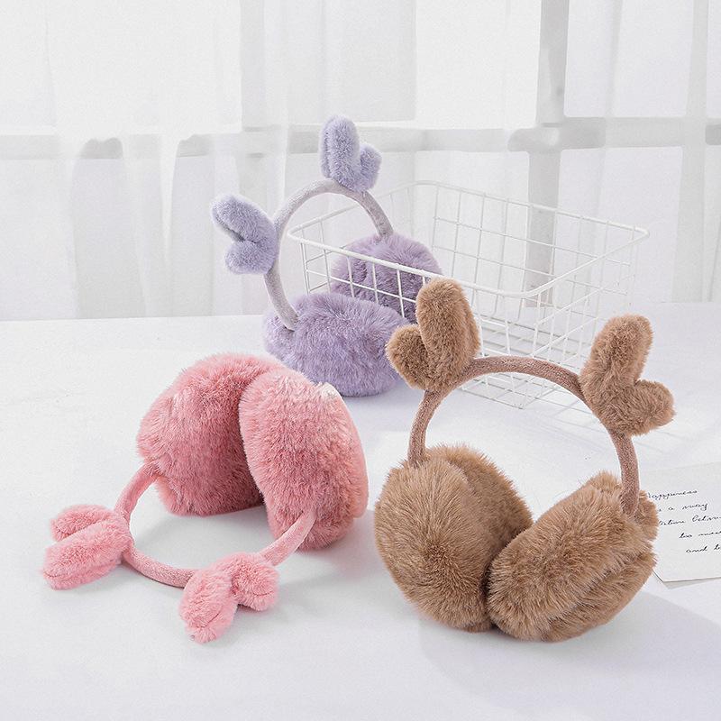 Earmuffs, Warm Female Antlers, Cute Ear Covers, Ear Bags, Winter Fashion, Student Cycling Men's Trendy Earmuffs