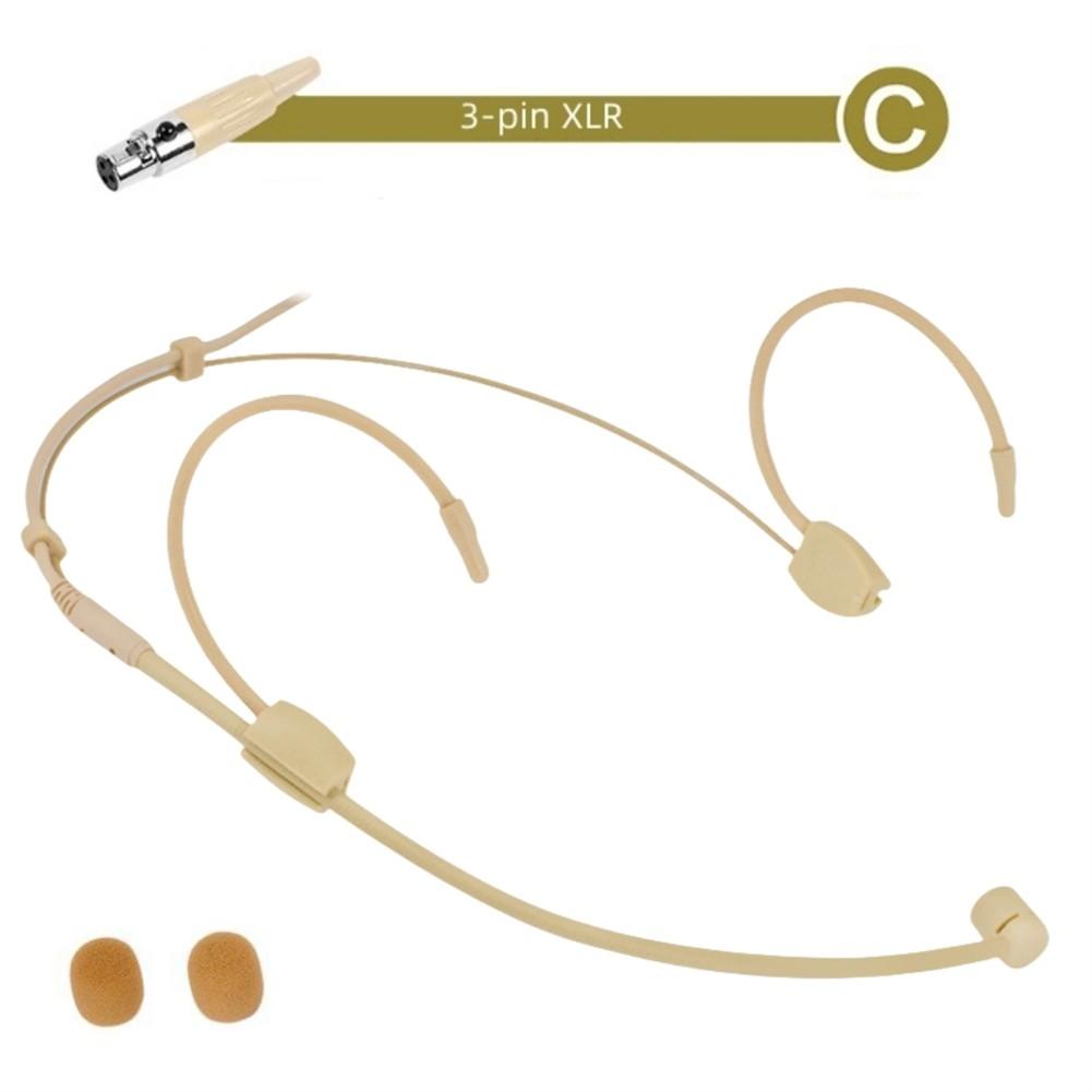 

Бежевый двойной заушный микрофон с разъемом XLR 4 Pin, доступны варианты C