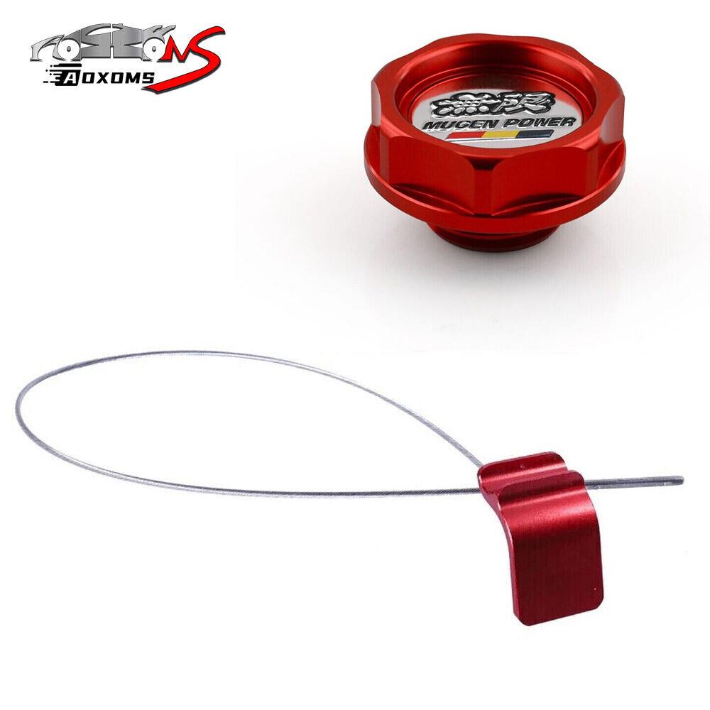 Red Oil Filler Cap Cover + Oil Dipstick For Honda Civic Accura K20 K Series