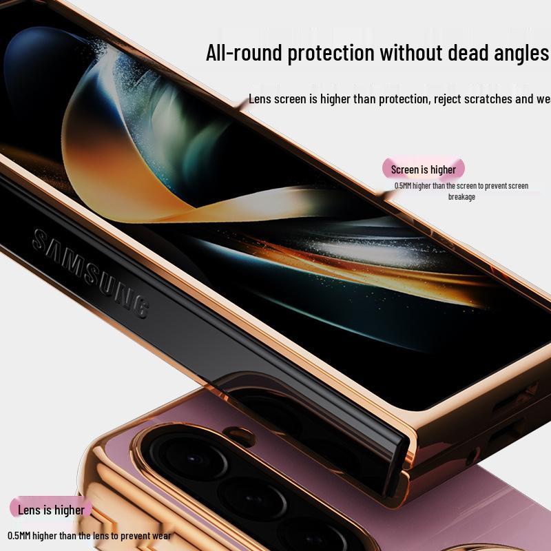 Samsung Galaxy ZFold7 Galvanisierte Schutzhülle mit Ringständer & Magnetischer Autohalterung