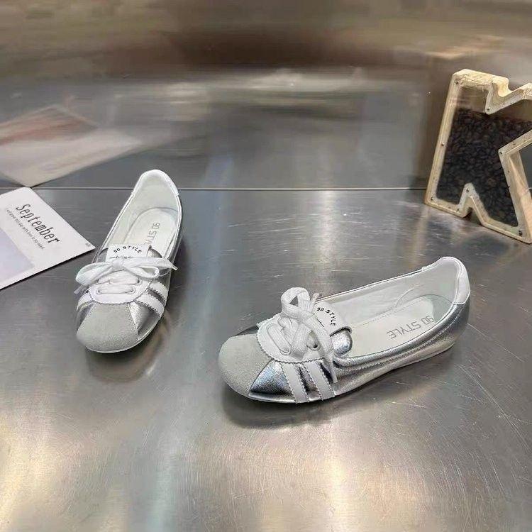 Soft-soled Casual Women's Shoes 2025 New Spring and Summer Shallow Mouth Flat-soled Ballet Little White Shoes Simple and Comfortable German Training
