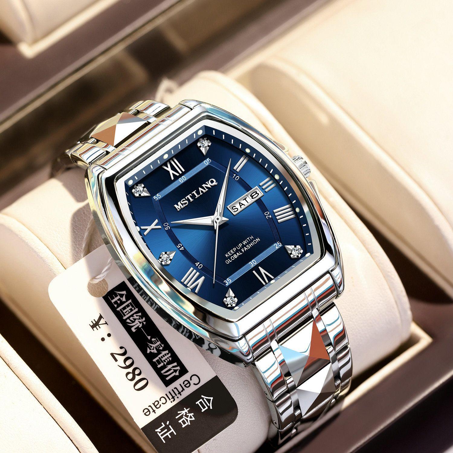 Men S Watch Waterproof Luminous Wine Barrel Quartz Watch