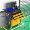 Compact Mobile Tool Cart: Multifunctional Storage Cabinet & Trolley for Workshop