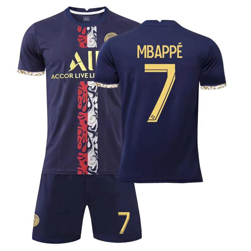 22-23 New Paris Home No. 30 7 Mbappe 10 Neymar Jersey Set Football Quick Dry