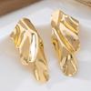 1 Pairs Exaggerated Long Hanging Earrings For Women Big Twisted Metal Dangle Earrings Cool  Trendy European Ear Jewelry