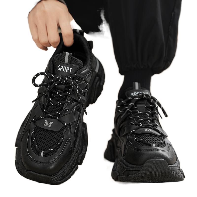 Darth Vader's New Autumn Mesh Casual Sneakers Thick-soled Heightening Black Daddy Trendy Shoes