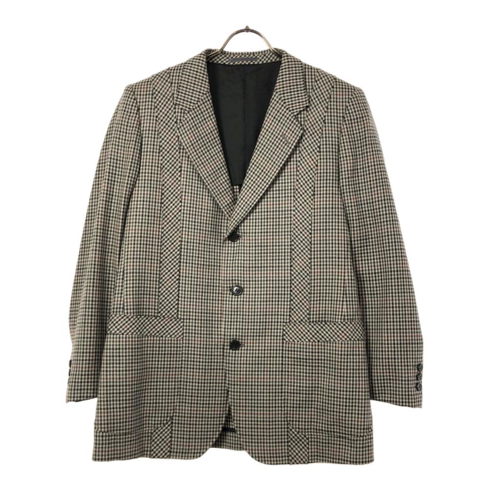 

LANVIN wool Check Pattern tailored jacket R50-46 Men s Used