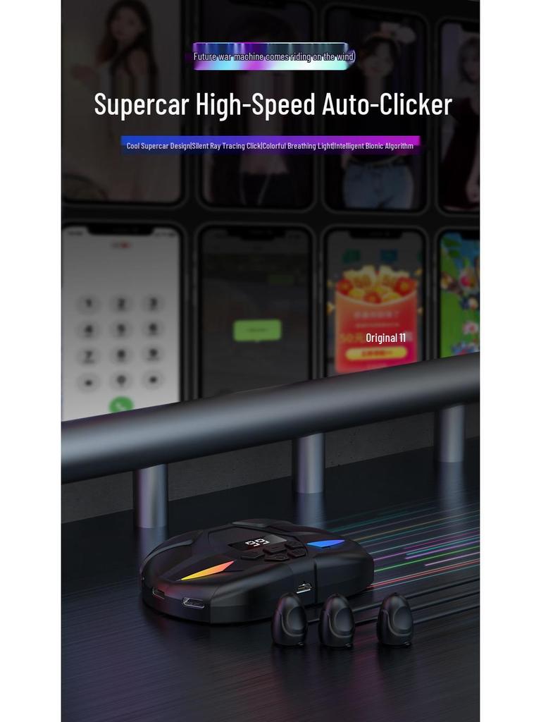 Automatic Silent Screen Clicker with Long Battery Life for Live Streams