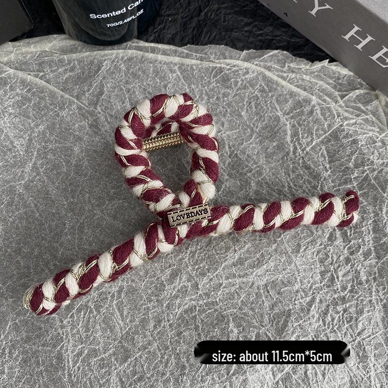 Korean Leopard Print Metal Hair Claw - Elegant Retro Women's Shark Clip