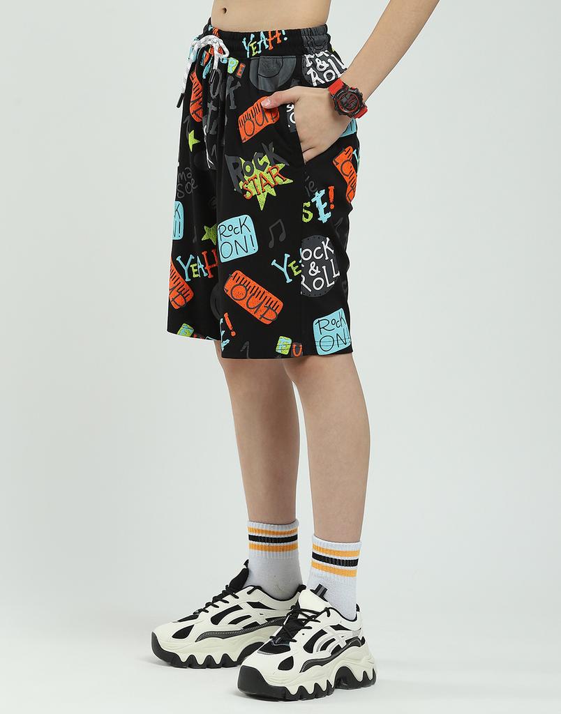 MONTE CARLO Boys Printed Round Neck Bermuda Set