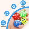 Bola Sonora para Brinquedo de Gato: Auto-Entretenimento, Tocar Sino, Colorido, Alivia o Tédio - Brinquedo para Animal de Estimação Colorido oco para Provocar.