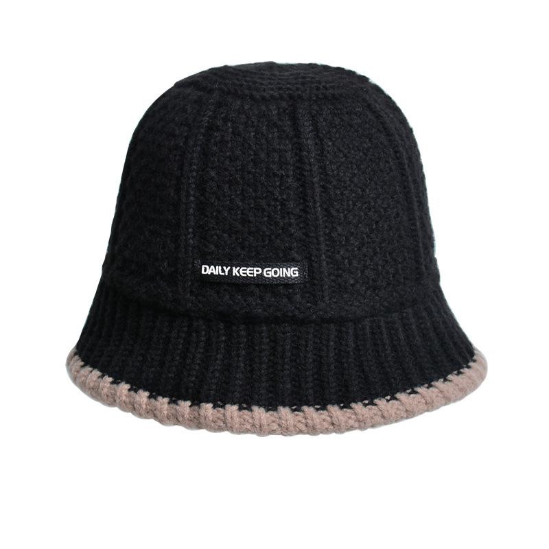 Women Winter Bucket Hat Warm Knitting Fisherman Cap Casual Foldable Panama Hat Lady Knitted Hat Fashion Newsboy Caps