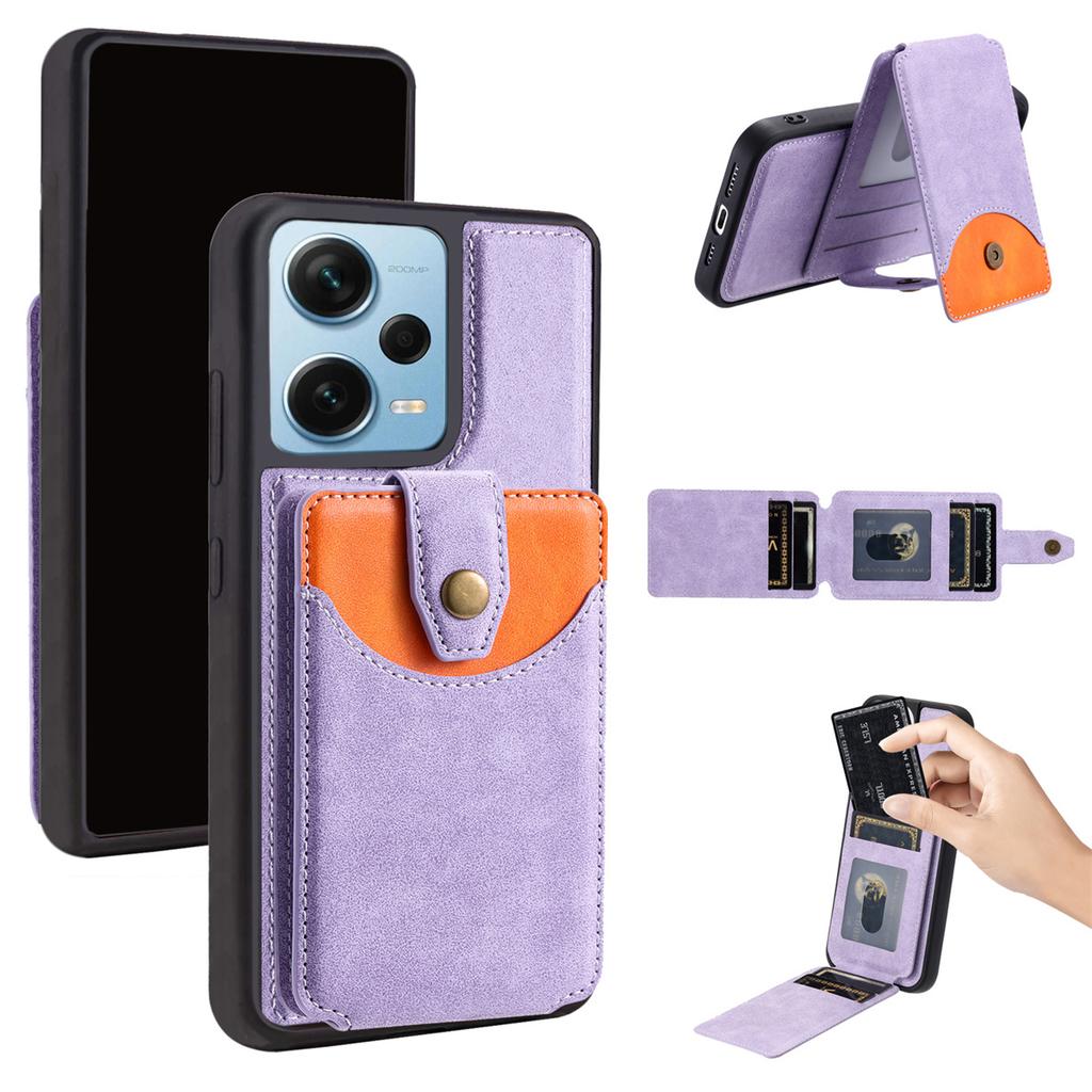 Universal Magnetic Card Holder Case for Compatible with Redmi Note 11-Note 13 Pro, POCO X5/M6 Pro/X6 5G, Redmi 12C/11A