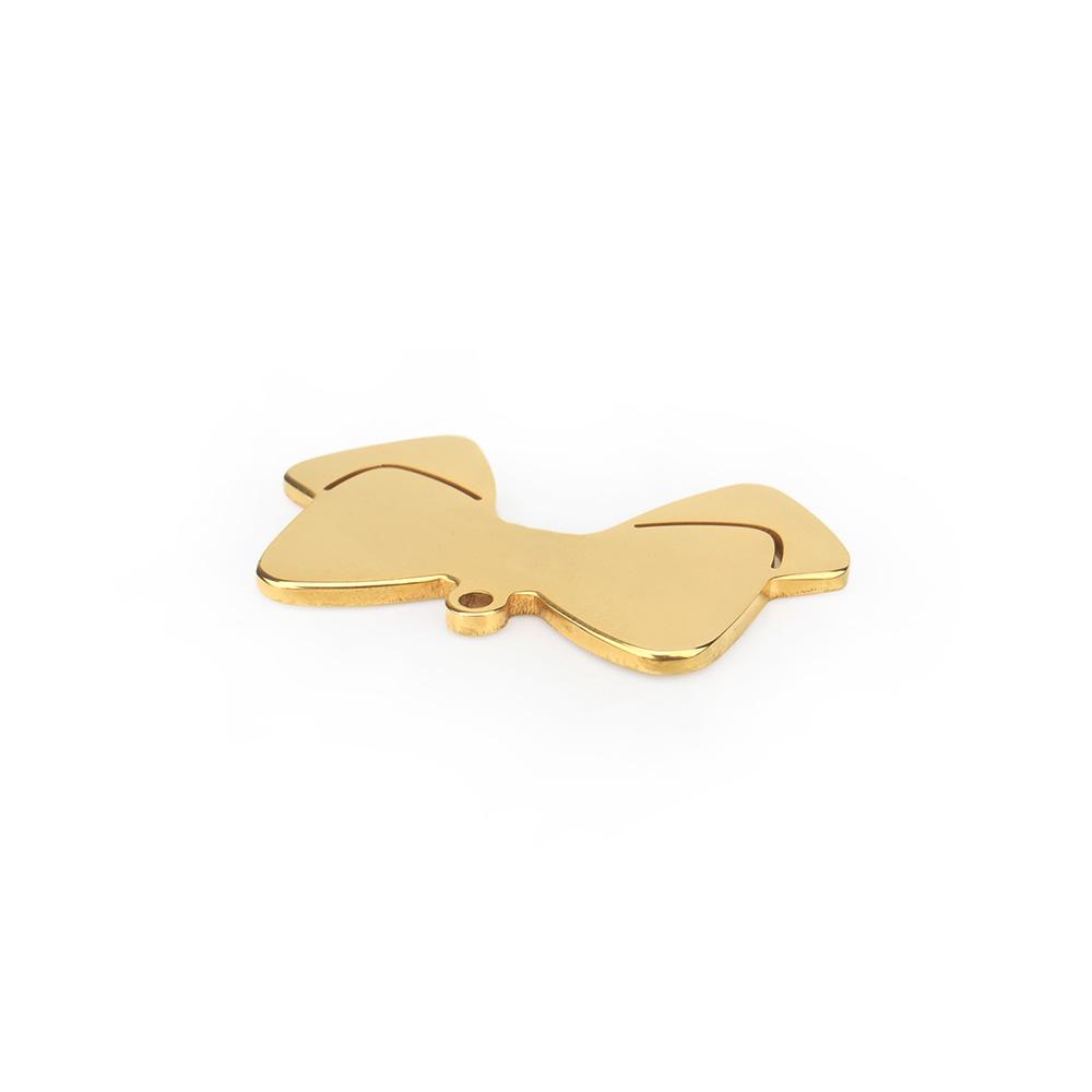 5pcs Blank Bow Dog Pendant Bow Tie Pet Collar Accessories Cat Dog Puppy Anti-lost Collar Pendant