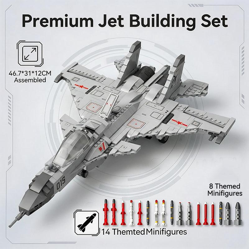 Army-Design Construction Bricks J-15 Premium-Quality Warplane Premium-Quality Jet High-Standard Construction-Set Premium-Quality Bricks