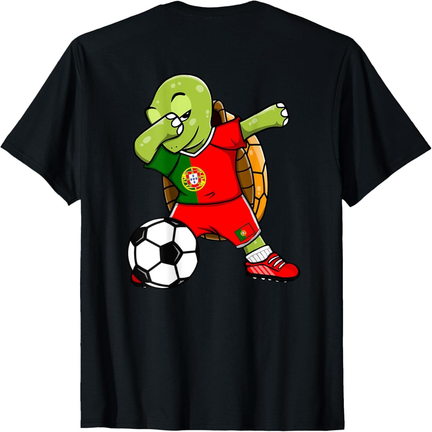 Футболка для фанатов футбола Португалии Dab Turtle S