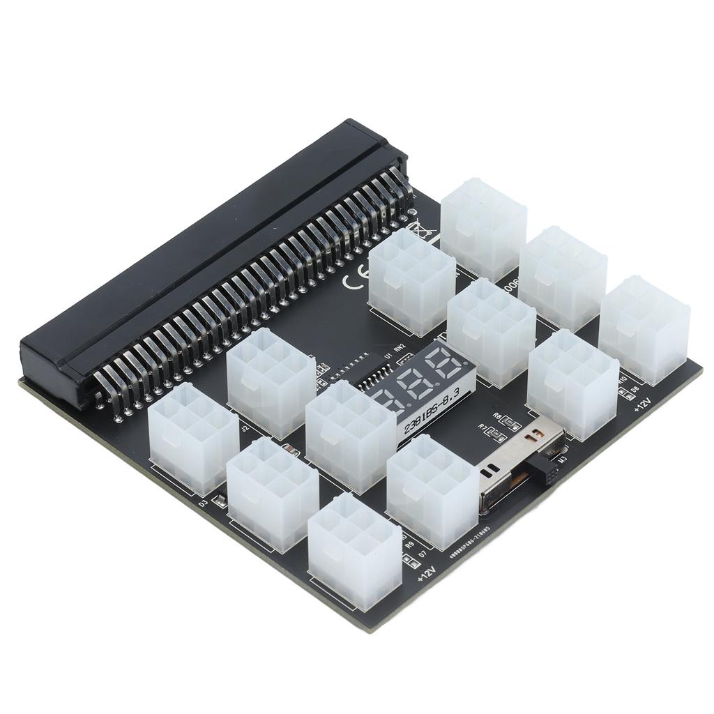 Breakout Board Power Supply Adapter Module 12 Ports 6 Pin Digital Display for HP Server