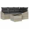 5 Piece Grey Outdoor Sofa Set with Cushions