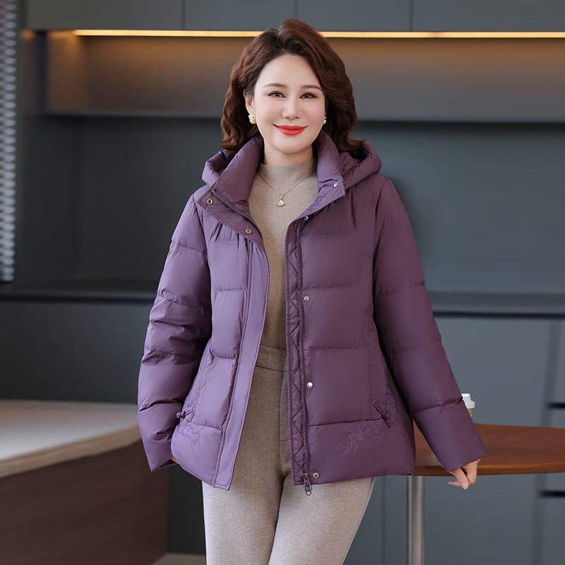 XueZhongFei Women's 2025 Winter Loose-Fit Hooded Down Jacket