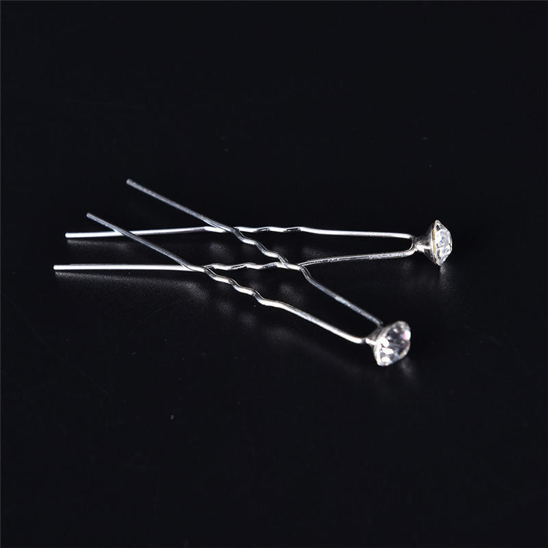 20 Stück Klar Kristall Strass Diamant Hochzeit Braut Abschlussball Haarspangen Haarnadel