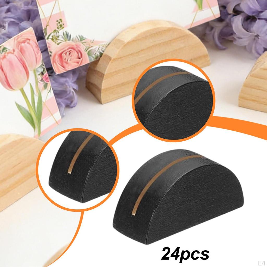 24 Pieces Place Card Holders Business Wooden Sleek Practical Decorations Table Number