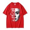 T-shirt Grafica con Citazione di Adele "Non Faccio Musica Per Le Orecchie", Maglietta Unisex con Ritratto Bianco e Nero, Top Streetwear Casual 100% Cotone