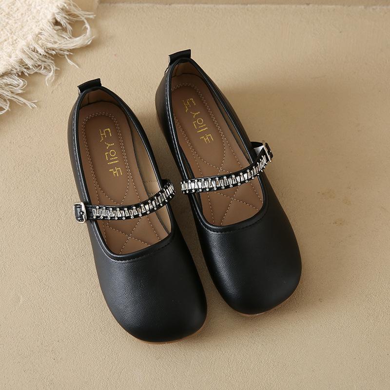 Weiche Leder Freizeitschuhe Mary Janes Damen 2025 Sommer neue atmungsaktive lässige flache Schuhe Doudou Schuhe Ein-Pedal Damenschuhe