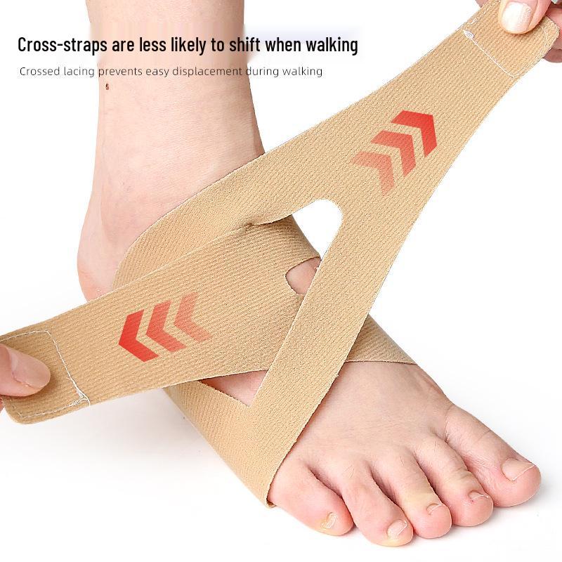 Arch Support Foot Pad with Cross Straps for Knock-Kneed and Flat Feet