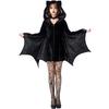Halloween Fledermaus Kleid Spitze Augenbinde Fledermaus Cosplay Anzug, getönter maskierter Vampir Punk Mädchen Anzug