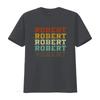 First Name Robert Retro Pattern Vintage Grunge Style Ladies Crewneck T Shirt Vintage Washed Versatile Streetwear Comfortable