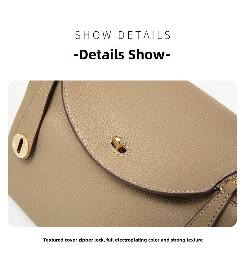 2024 Genuine Leather Lindy Handbag: Stylish, Large-Capacity Shoulder Bag for Women