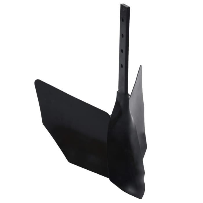 VidaXL Plow Accessory with Drawbar Black Metal