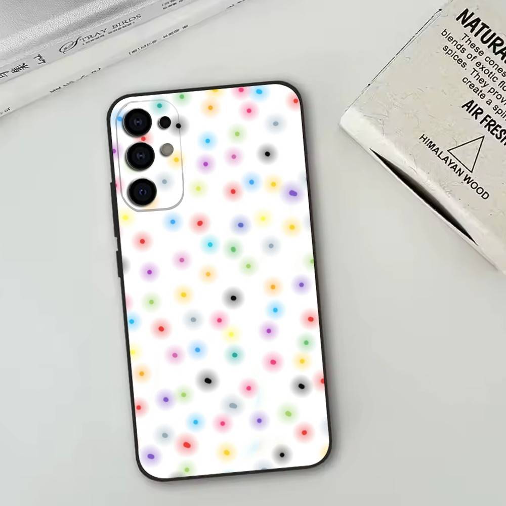 

Fcicicase Coloful Circular Dots Phone Case For Samsung S25,S24,S21,S22,S23,S30,Ultra,S20,Plus,Fe,Lite,Note,10,Black Cover Samsung S24ULTRA