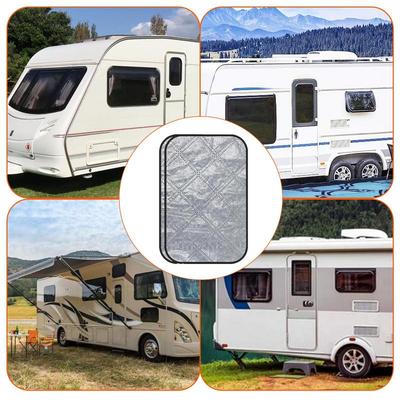 Sun Shade For RV Door Thickened Side Window Sunvisor Shield Cover Foldable Privacy Sunshade 15.94x25 Inches Blocking Light UV &