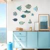 Mediterraneans Wood Fish Wall Decors Hanging Plaques Ornaments Coastal Theme Nursery Beach House Cottage Accent Gift