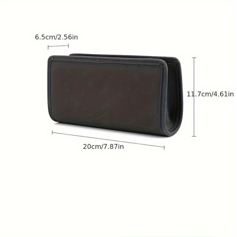 1pc Car Trash Bin, Side Door Storage Box, Seat Back Hanging Storage Box, Multi-functional Folding Storage Box