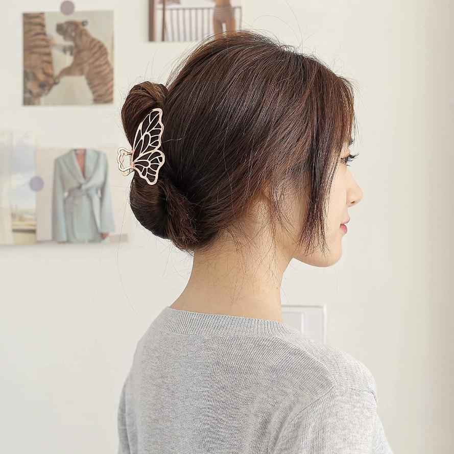 Gold Color Metal Butterfly Hair Clip For Women Hollow Out Hair Claw Barrettes Hairpin Hair Accessories Headwear  Gifts