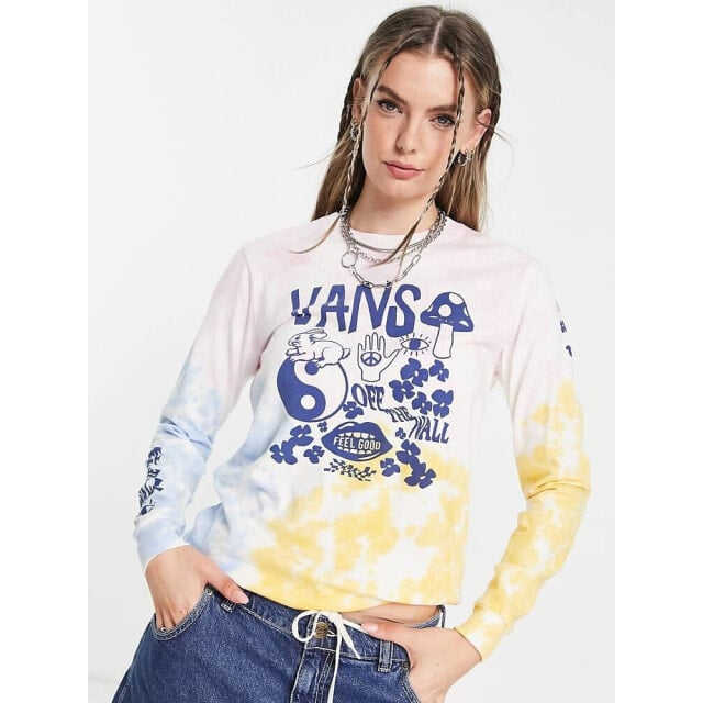 

Vans Masc d Mind long sleeve top in pink tie dye