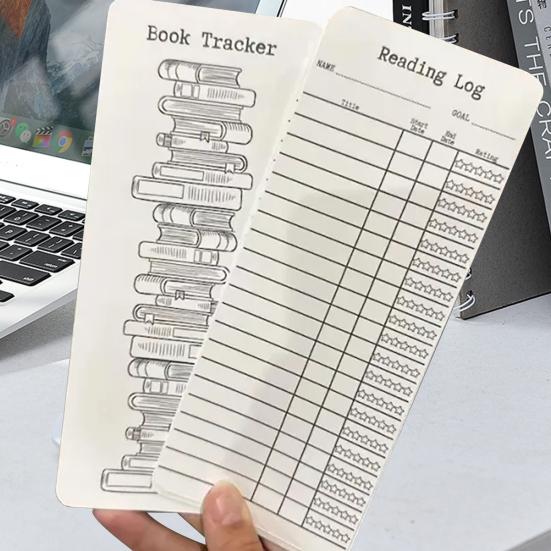 25 Marcapáginas Con Lista De Lectura Y 5 Decoracion Con Flecos, Tarjeta Personal De Biblioteca