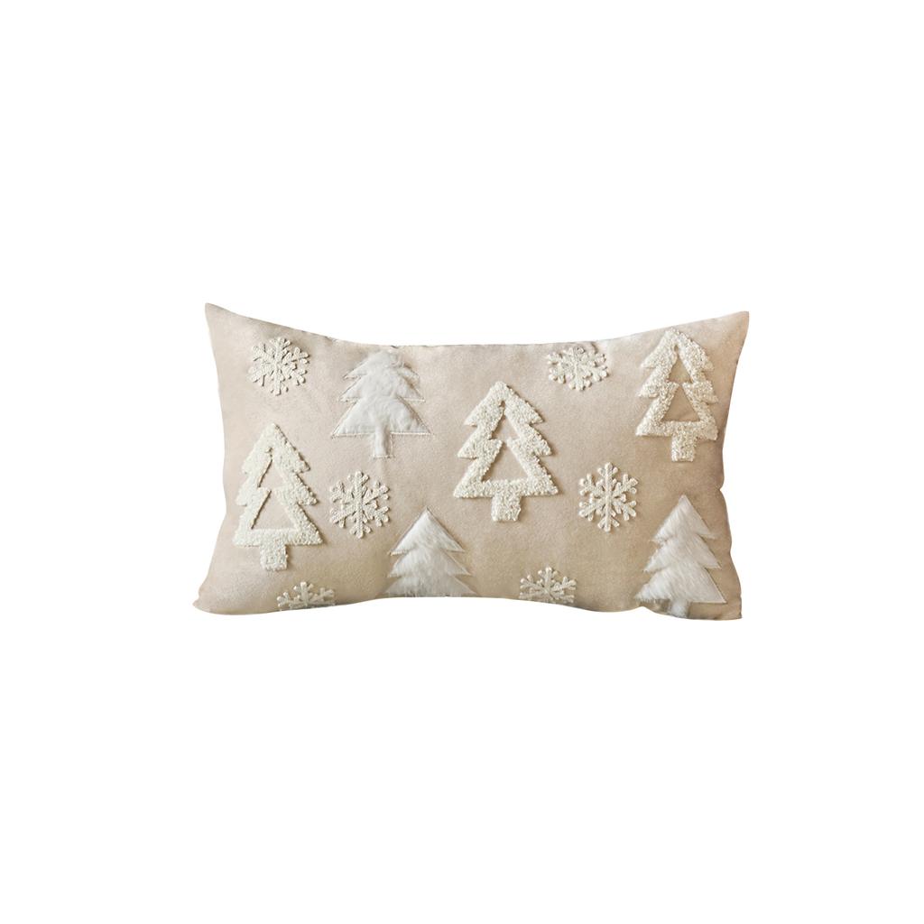 Christmas Green Pillowcase 11.81 X 19.68 Inches Christmas Tree With Snowflakes Throw Pillowcase