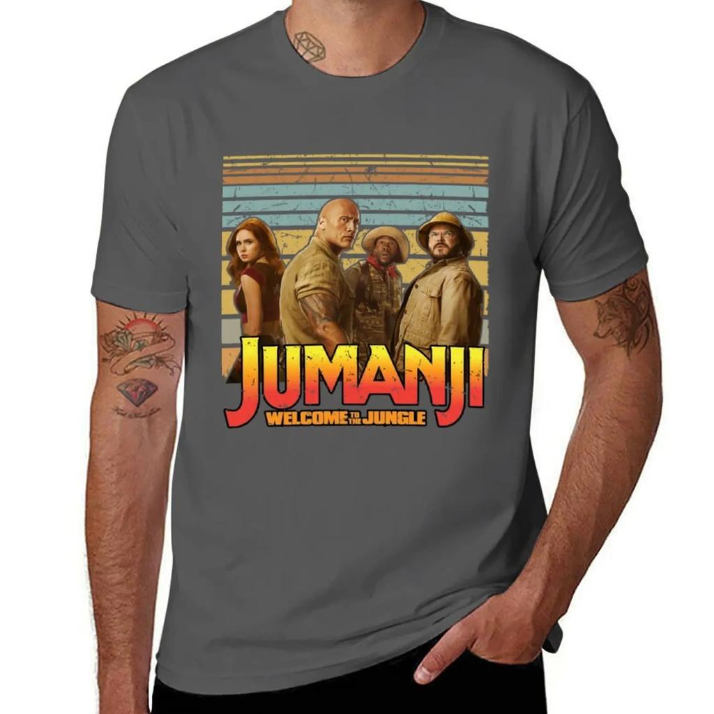 Jumanji T-Shirt Oversizeds for a Boy Anime Figures Vintage T Shirt Men