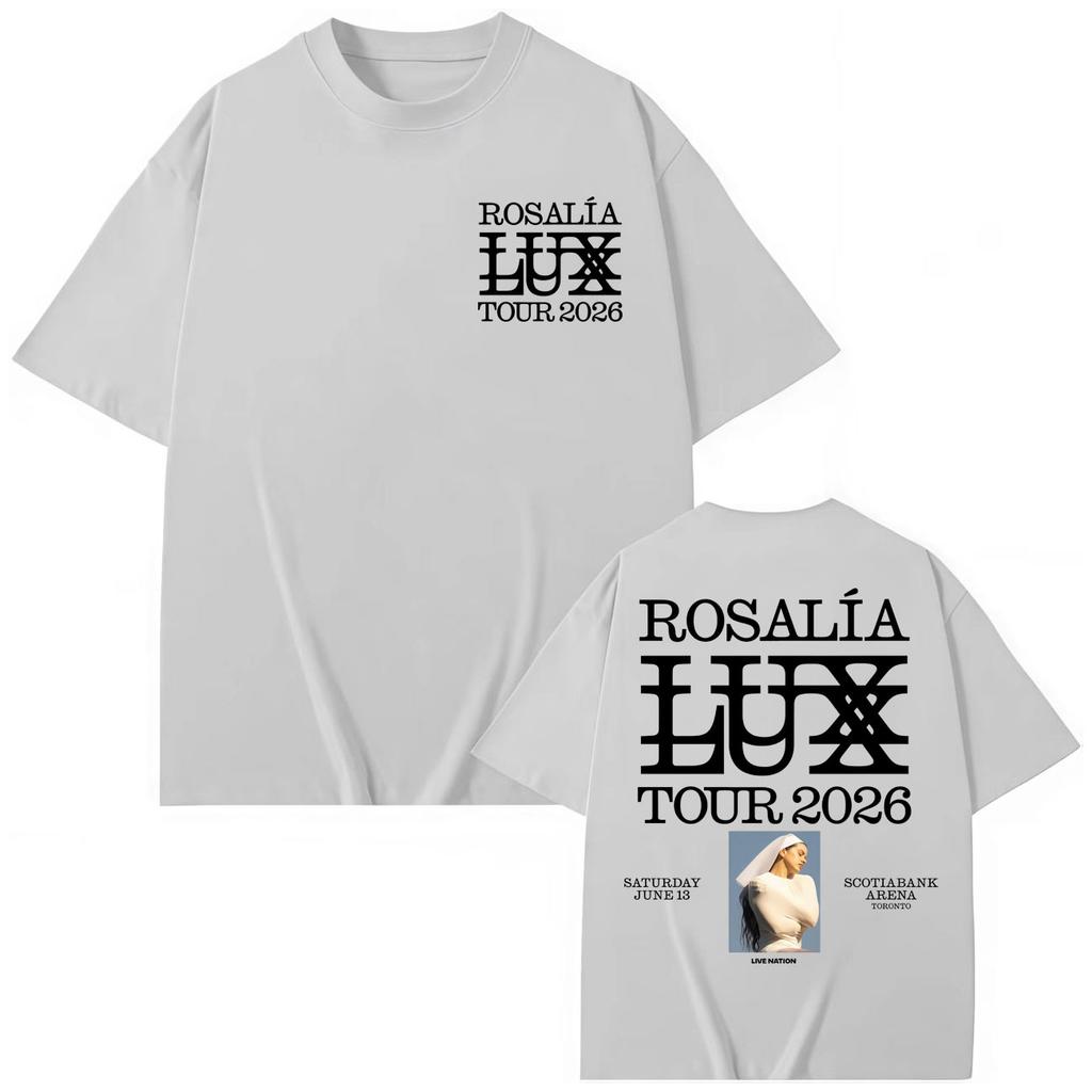 Singer Rosalia LUX Tour T Shirts Men Women Clothing High Quality Fashion T-shirts Summer Loose Short Sleeve T-shirt