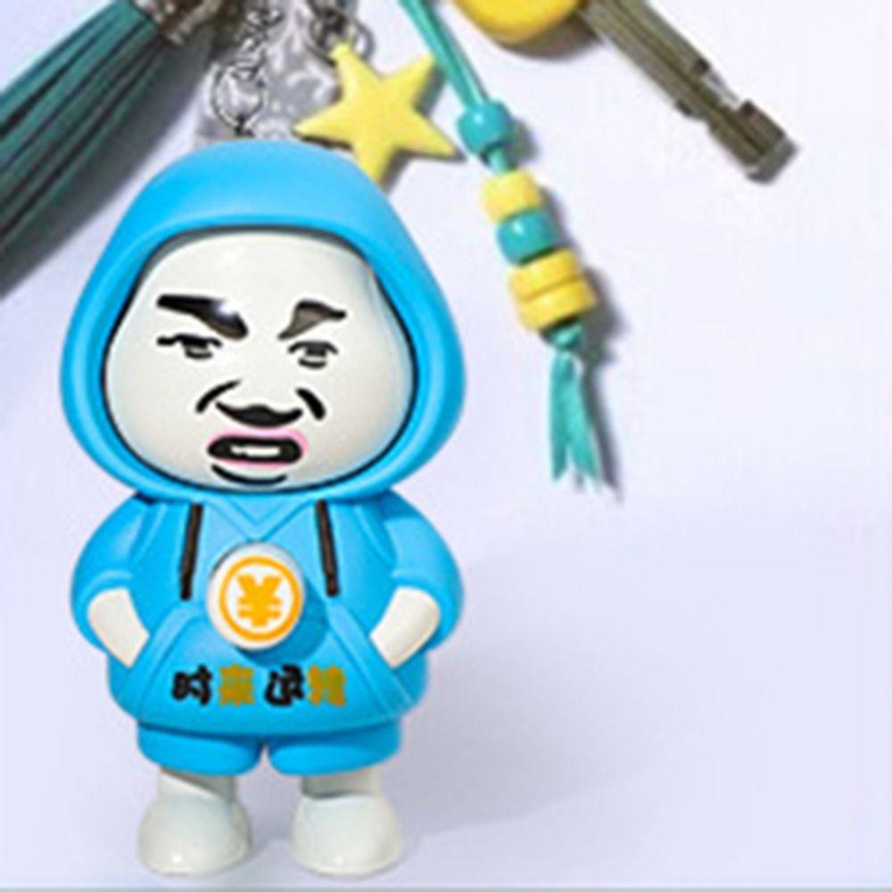 Chinese Style Cartoon Doll Keychain Plastics Face Changing Toy Friends Birthday Gifts