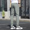 Men's straight casual pants, men's mid waist, spring and autumn thin, solid color, street outerwear, long pants