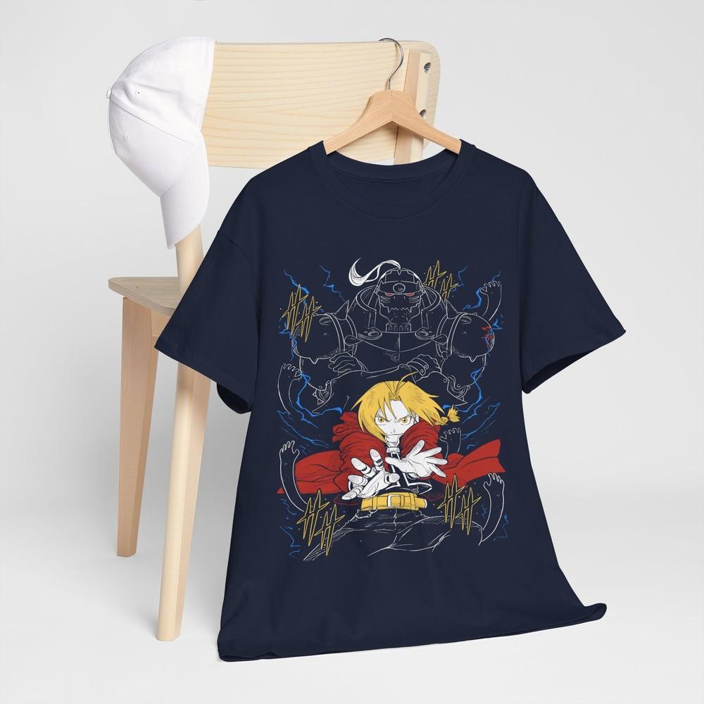 Edward Elric Tshirt Fullmetal Alchemist Brotherhood Fma Alphonse Black Shirt M