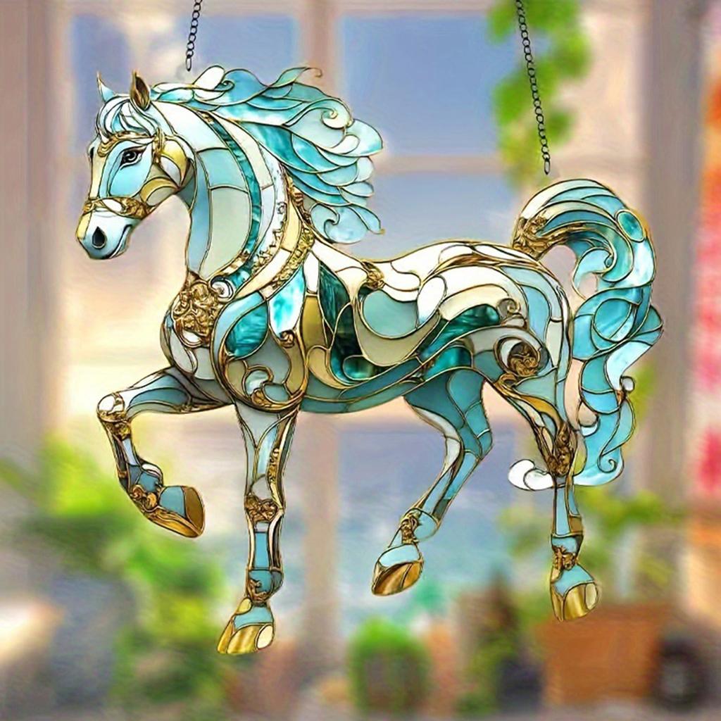 Přívěsek Kůň Okenní Sluneční Lapač Dekorace, Jako Dárková Dekorační Přívěsek Pro Milovníky Koní A Majitele