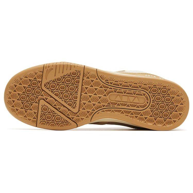 Anta Jie Ao Lightweight Abrasion Resistant Low top Skateboard Shoes Women's Brown White 122248090S-2
