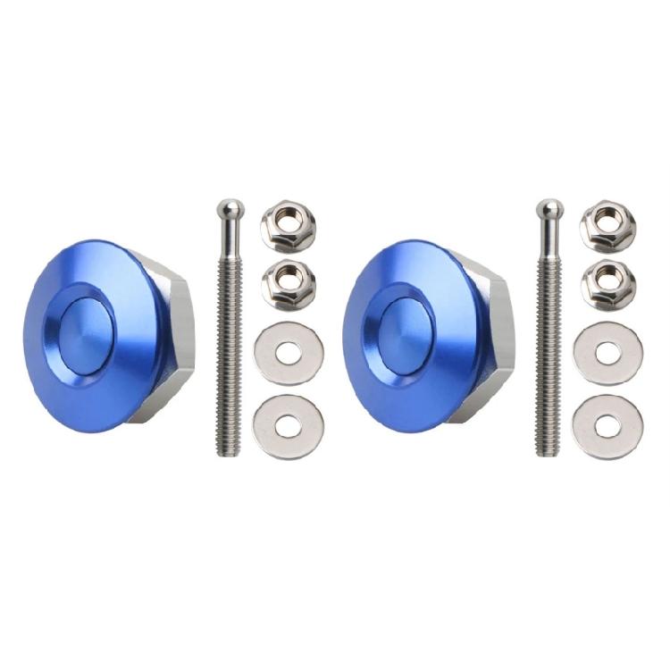 Round Button Hood Fastener Kit 2 Piece Aluminum Hardware Set for Quick Body Panel Access on Custom Car Builds Set