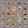 50 Turkey Doodle Personality Cartoon Thanksgiving Animal Children DIY Mobile Suitcase Stickers Waterproof