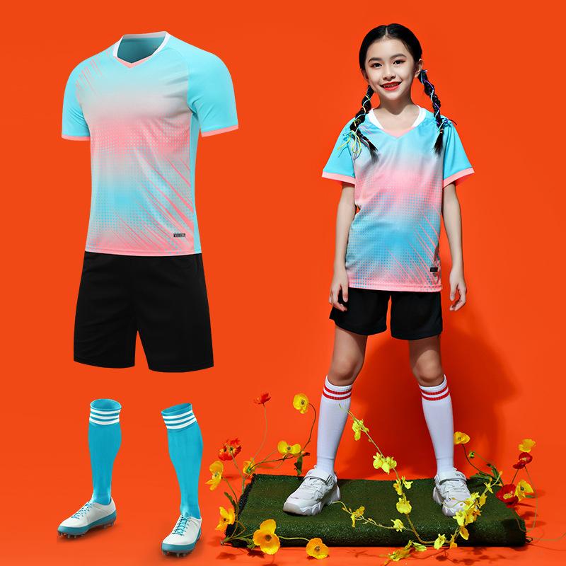 Soccer Uniform Suit Men'S Training Team Uniform Jersey Children Adult Sports Suit Royal Blue Ball Jersey